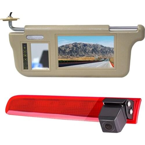 Vardsafe VS938V Sun Visor Rear View Monitor & Reverse Camera for VW Volkswagen Transporter T5 / T6 Van (with Twin Rear Doors)