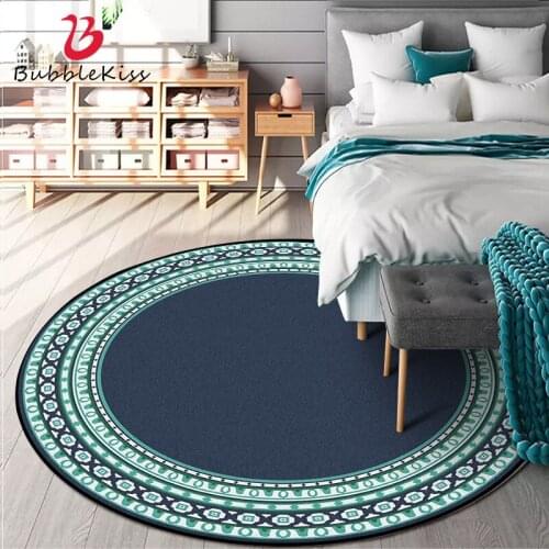 Bubble Kiss Nordic Style Short Crystal Velvet Blue Carpets for Living Room Non-slip Polyester Bedroom Decor Carpet Floor Mat