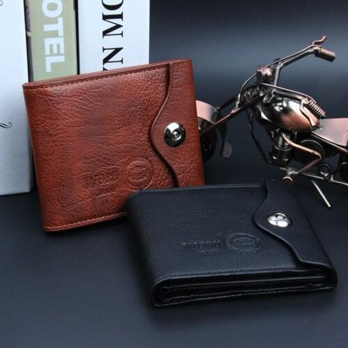 PU Leather Mens Wallet Multifunctional Short Design Mens Fashion Wallet Hasp Coin Purse Card Holder
