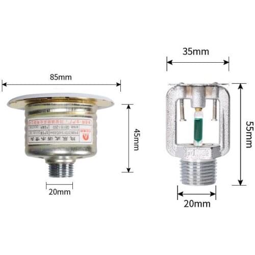 Kitchen fire sprinklers Concealed sprinklers 93 degree concealed sprinklers 3C certification DN15 1/2" fire spray nozzle