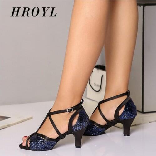 Women latin dance shoes ballroom tango professional salsa dancing shoes soft bottom suede sole high heels fashion party EU34-44