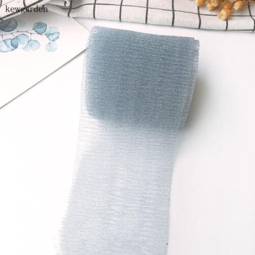 Kewgarden 60mm 80mm Gauze Voile Ribbon Packing Webbing DIY Hair Bowknot Accessories Handmade Tape Riband Wholesale 25 Yards