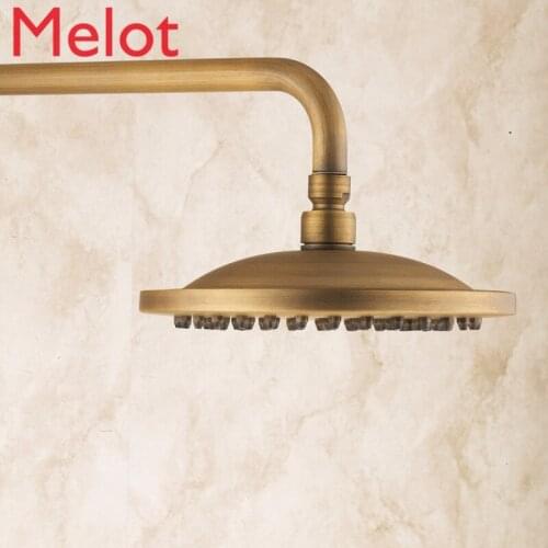 Copper round Antique Shower Head Bath Top Spray Nozzle Shower Single Head Shower Accessories Retro 8-Inch Shower Head