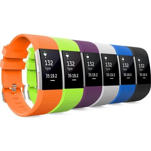 Coolaxy Soft Silicone Strap For Fitbit Charge 2 Band Waterproof Accessories Wristband For Fitbit Charge 2 Strap Bracelet
