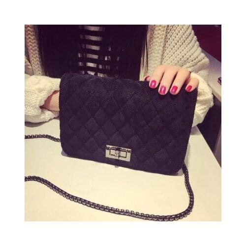 050618 new hot women handbag female fashion small flap bag lady velvet messenger bag