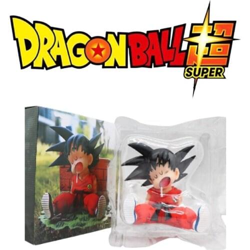 2021 New Dragon Ball Animation Classic Character Sleepy Son Goku Kawaii Funny Action Expression Childrens Toy Birthday Gift