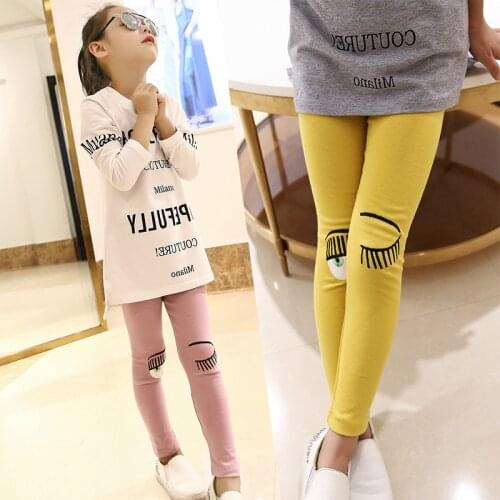 New Childrens Clothing Girl Panties Autumn and Winter Child Elastic Thickening Velvet Embroidery Panties Trousers