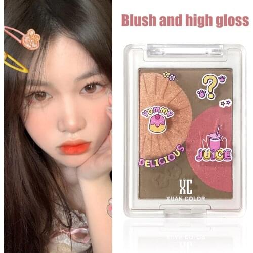 3 Colors Highlighter Palette Face Contour Powder Bronzer Make Up Blusher Professional Blush Shading Cosmetics for Women