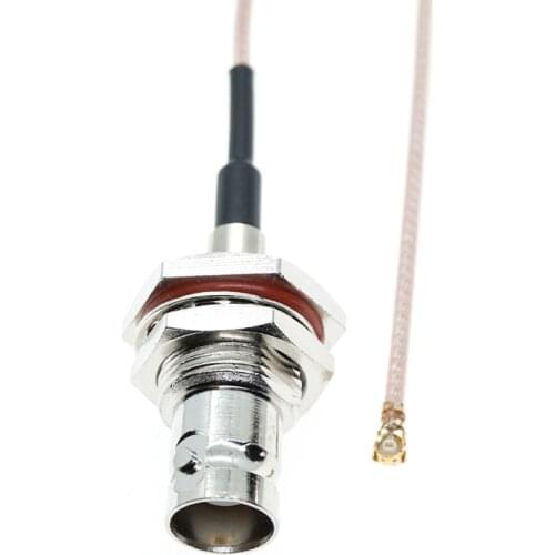 IPX IPEX UFL U.FL to BNC female jack Nut bulkhead connector RF RG178 Cable Pigtail Coaxial Mini PCI WIFI WLAN