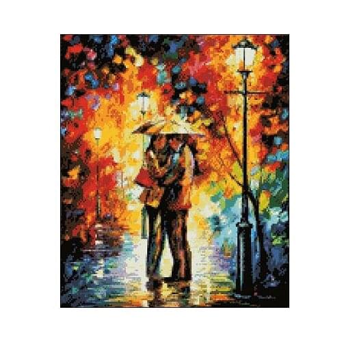 Embroidery Package First Class Cross Stitch Kits Rain Tree Leaf Sweetheart Best Choice Factory Direct Sell