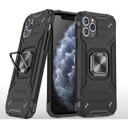 For Iphone 12 Pro Max Mini 11 Pro XR X XS SE 2020 Shockproof Armor Ring Stand Bumper Case Phone Back Cover For Iphone 7 8 Plus