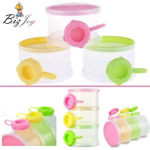 Transparent three layers removable Milk powder grid pp Food grade box Safe three-layer Transparent Food grade PP Baby Care