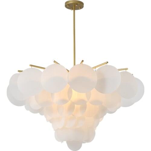 Modern LED Pendant Lamp White Acrylic Flower light For Living Room Hotel Fixture LED Suspension Lamps PA0512
