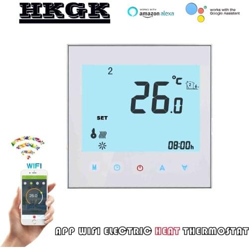 APP WIFI 16A ELECTRIC HEAT THERMOSTAT with Interactive Voice Response Amazon Echo Google Home