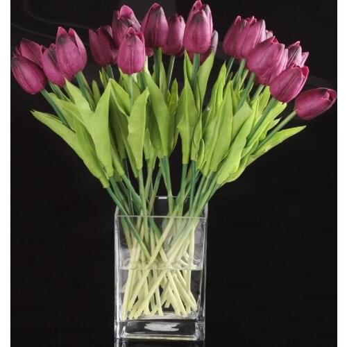 Tulip Flower Latex Real Touch For Wedding Bouquet Decor Best Quality KC455 (20 pcs)