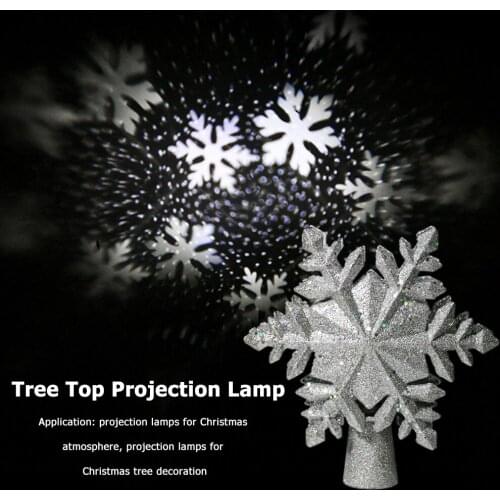 Rotatable Christmas Hollow Stars Projector Light LED Treetop Projection Light Snowflake Stars Light Xmas Holiday Home Decor Hot