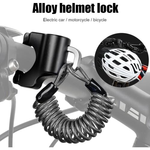 Bicycle helmet lock mountain bike cable lock portable dustproof helmet wire rope lock outdoor bicycle bicycle entertainment