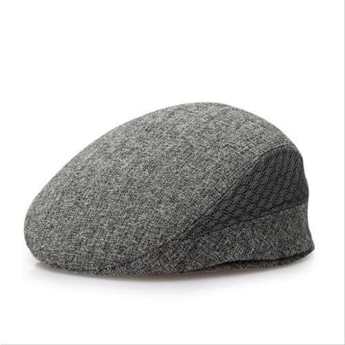 Winter Thick Newsboy Cap Men Vintage Flat Hat Herringbone Women Casual Stripe Berets Gatsby Peaked Cap Adjustable