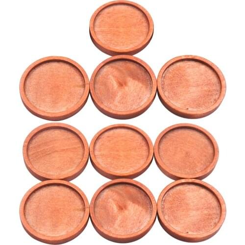 Craft wood 10Pcs 3/3.5cm Round Wooden Slice Bottom Base DIY Carving Scrapbooking Decor wood ornaments Home Decoration