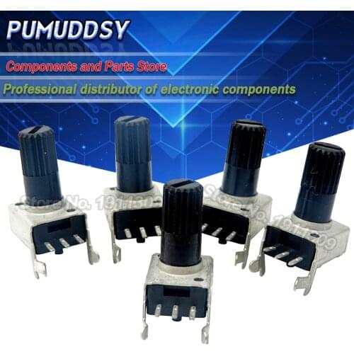 10PCS RV09 Horizontal12.5mm Shaft 5k 10k 50k 100k 0932 Adjustable Resistor 9 Type 3pin Seal Potentiometer Pumuddsy
