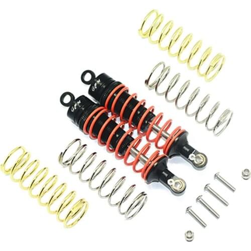 2pcs/set Metal Front Shock Absorber Thicken Front Suspension for TRAXXAS RUSTLER 4X4 VXL 67076-4 SLASH 4x4 RC Car Upgrade Parts