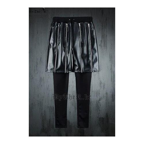 27-44 ! NEW 2016 Mens clothing male zipper faux two piece pants casual plus size available singer costumes