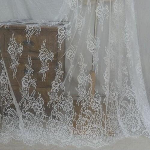 3yard/lot 150cm Thin big flower eyelash lace fabric wedding dress clothes curtain patchwork material X365