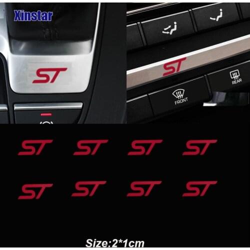 5pcs 10pcs ST Stainless Steel Car Sticker For Ford Focus Mondeo Fiesta Kuga Escape