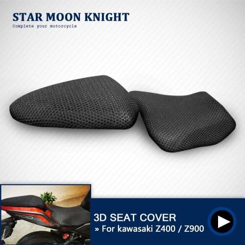 For Kawasaki Z900 Z400 Z 900 Z 400 Rear Seat Cool Cowl Cushion Pad Cover Net 3D Mesh Waterproof Protector Motorcycle Accessories
