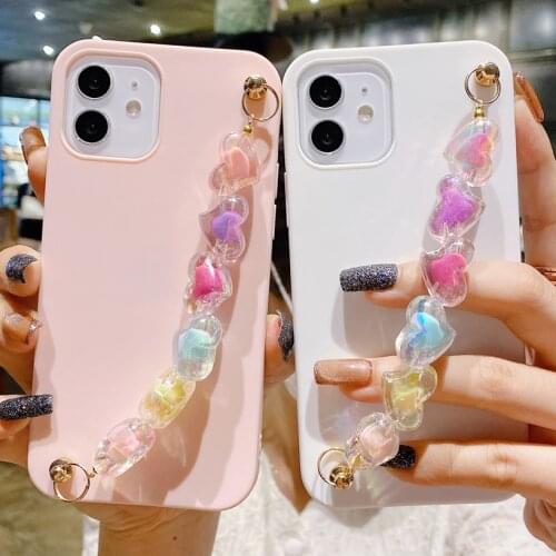 Crystal Clear Love Bracelet Protector Phone Case For HUAWEI P20 P30 P40 Pro Lite E P10 Plus Soft Silicone Cases Cover