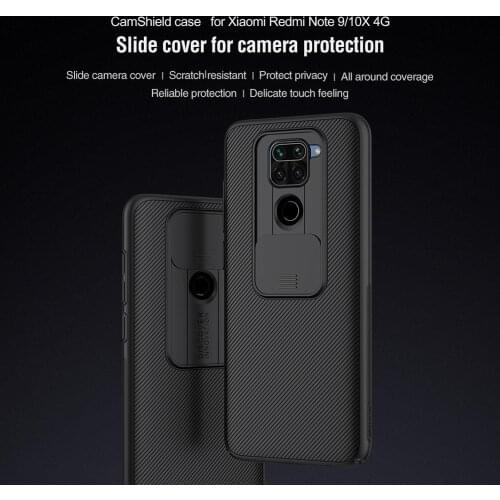 Slider camera case for Redmi Note 9 NILLKIN CamShield Case anti-skidding dust-proof for Mi 10X 4G