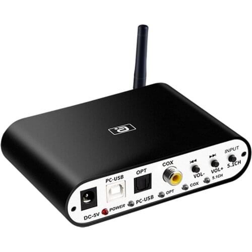 DA615U 5.1CH Audio Decoder Bluetooth 5.0 Receiver DAC Wireless Audio Adapter Optical Coaxial U Play DAC DTS