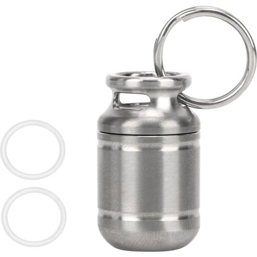 Pills Case Titanium Alloy Pill Bottle Portable Medicine Holder Waterproof Warehouse Mini Pill Storage Bottles Pills Cans Small