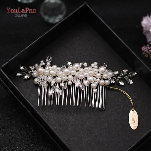 YouLaPan HP13 Pearl Bridal Hair Comb Silver Color Wedding Comb Headpiece Women Bride Hair Ornaments Wedding Accessories Jewelry