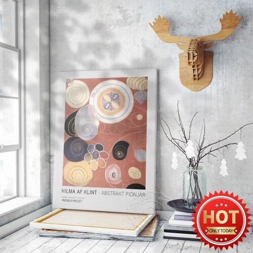 Hilma Af Klint Exhibition Museum Poster, Hilma Art Poster, Retro Wall Picture, Af Klint Home Decor Wall Art, Abstrakt Pionjar
