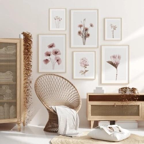 Beautiful Botanical Flowers Posters and Prints Galleries Wall Art Canvas Painting Wall Pictures for Living Room Home Decoration