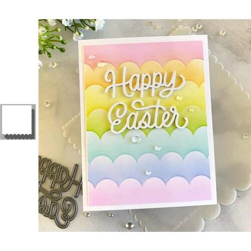 Square Metal Cutting Stencil DIY Scrapbooking Easter Craft Embossing Making Stencil