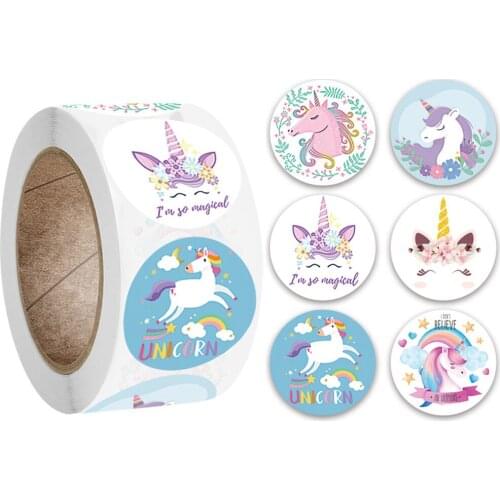 Cute Cartoon Animal Unicorn Stickers Kids Reward Stickers Gift Decor Labels Teacher Encourage Student Stationery Seals Stickers