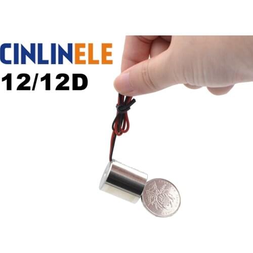 Mini D12mm*H12mm 1KG 10N Current Degauss Electric Magnet Magnetic Solenoid Sucker Electromagnet DC 12V 24V Powerful Rare Earth