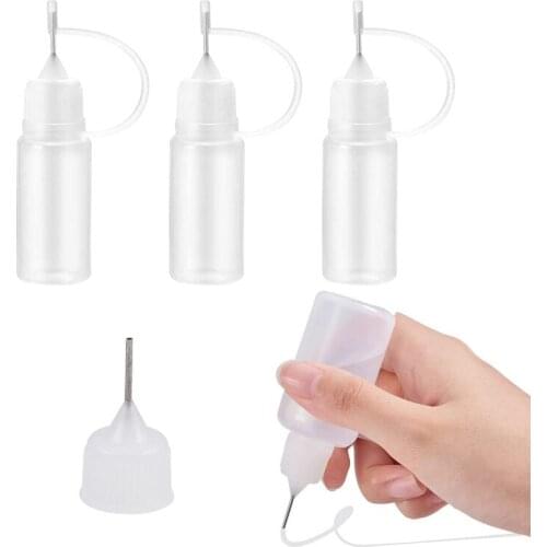 3Pcs Needle Tip Bottles 30/50ml Refillable Reusable Multifunction Needle Bottle for Soldering Liquid Painting Glue Cleaning Tool