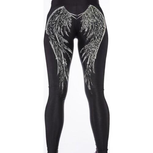 3D wings printed fashion Women leggings elastic high waist leggins Workout Leggings For Joggers high waist pants