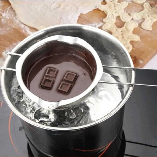 Stainlessx Steel Chocolate Butter Milt Melt Ting Bowl Long Grip Handle DIY Pastry Cooking Dessert Baking Pastry Kitchen Tools