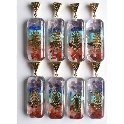 2020 New Retro Colorful natural amethysts Lapis Lazuli 7 colors stone pillar charms pendants wholesale 8pcs/lot free shipping