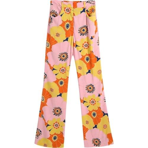 JC·KILIG New Fashion Casual Womens Floral Print Pants B1397
