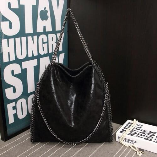 2021 Autumn Winter New Frosted Material Handbag Chain Woven Foldable Ladys Shoulder Bag Women Multi-funcation Bag