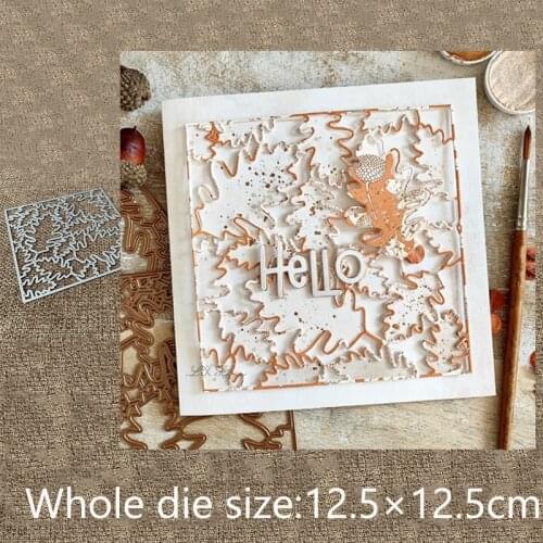 New Design Craft Metal stencil mold Cutting Dies leaves frame decoration scrapbook die cuts Album Paper Card Craft Embossing