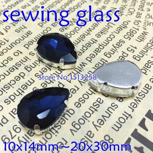 Montana Color Sew On Crystal Teardrop Fancy Stone With Claw Setting 10x14mm,13x18mm,18x25mm,20x30mm For Jewelry Making
