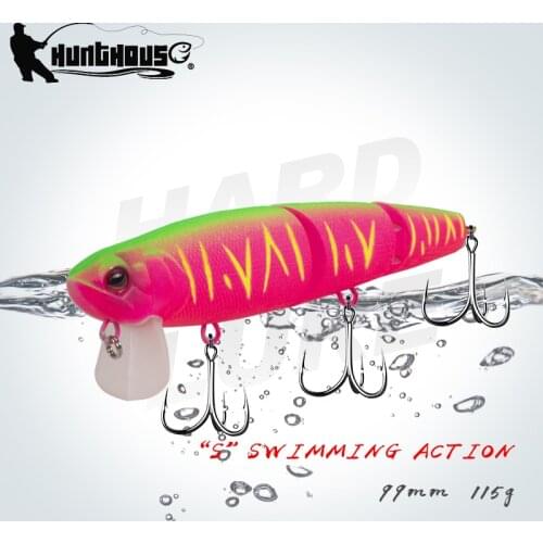 Hunthouse Jackal Mikey JR Wakebait Pike Fishing Lure Minnow Pike Lures Swimbaits Fishing Jointed Bait With Japan Hook Jerkbaits