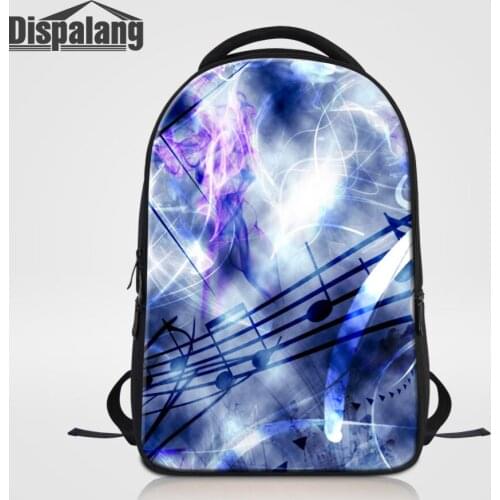 Dispalang Fashion Laptop Backpack Men Business Backpack Music Note Print Notebook Bag Art School Bag Travel Backpack For Women