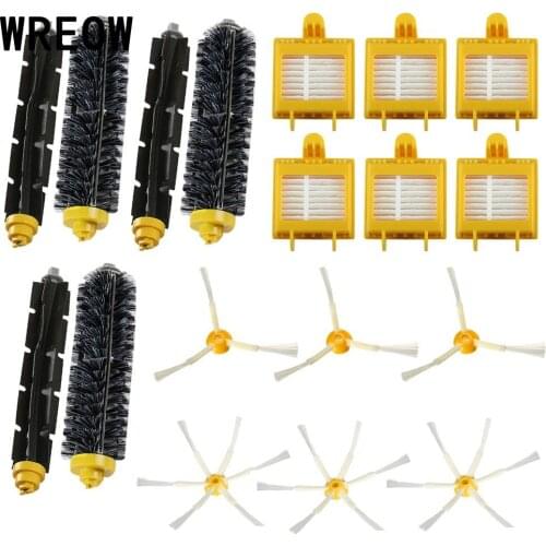 Replacement 6 Vac Filters + Side Brushes kit + 3 Bristle and Beater Bristle Brush Filter 6 Armed Side Brush Set for 760 770 780